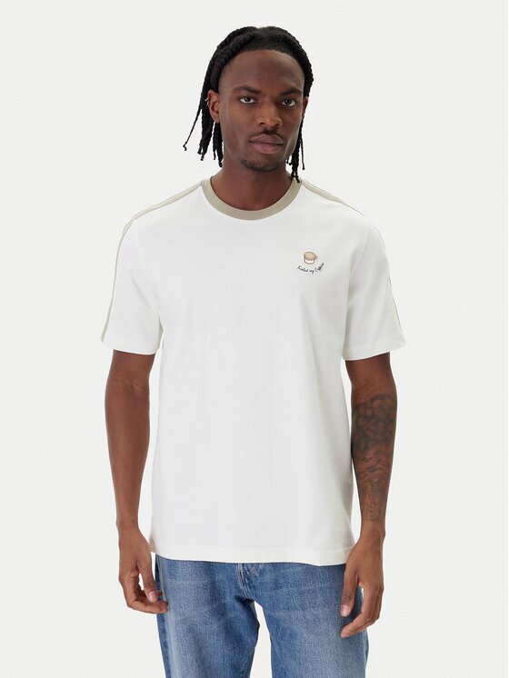 adidas Тишърт Lux Coffee Cafe Cup Graphic JZ5072 Бял Loose Fit