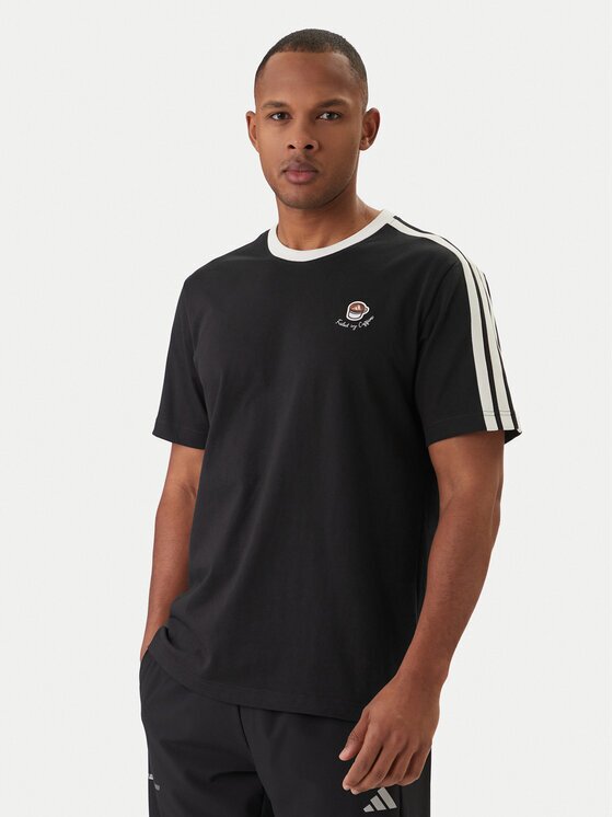 adidas Тишърт Lux Coffee Cafe Cup Graphic KG5413 Черен Loose Fit