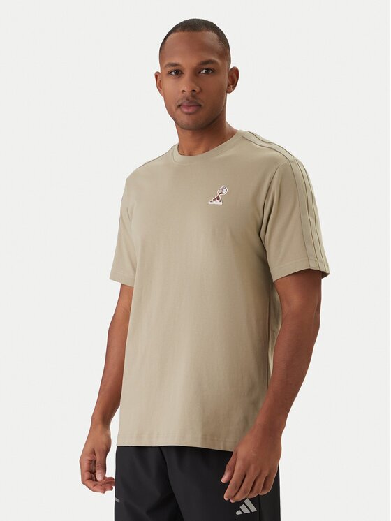 adidas Тишърт Lux Coffee Cafe Pour Graphic KB4846 Зелен Loose Fit