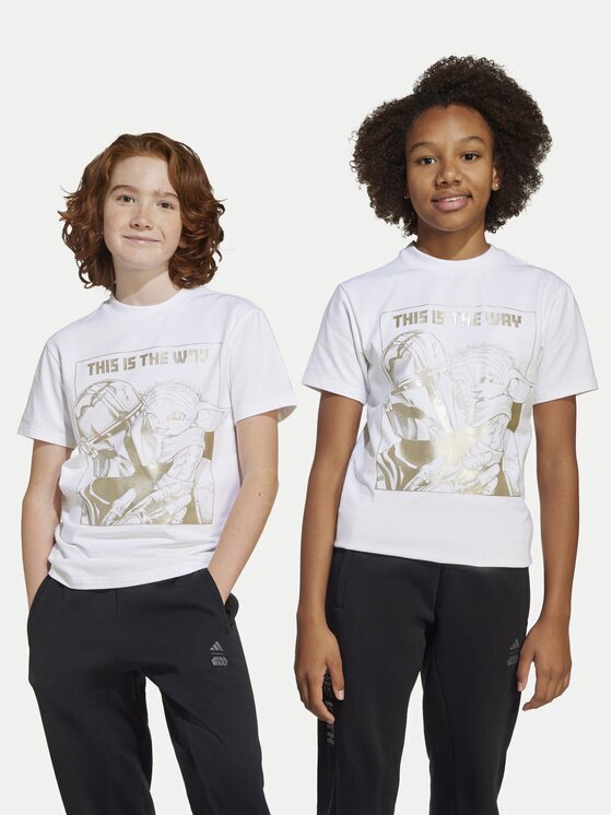 adidas Тишърт Star Wars The Mandalorian™ JF3637 Бял Regular Fit