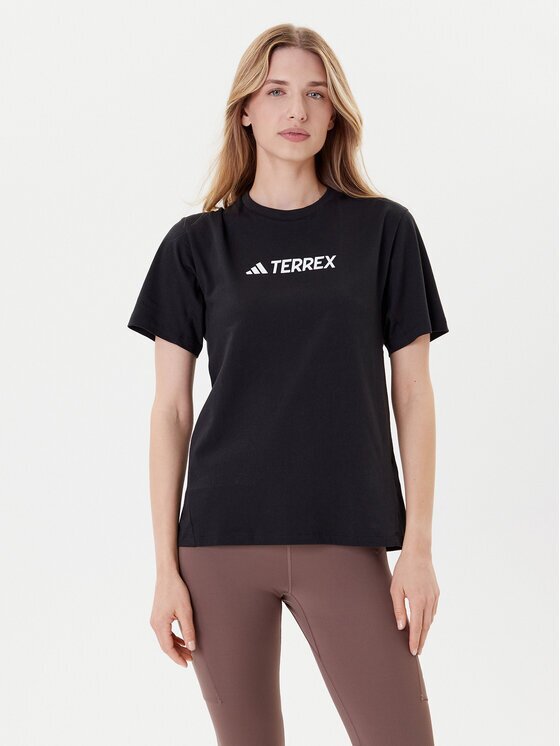 adidas Тишърт Terrex Classic Logo JF9131 Черен Regular Fit