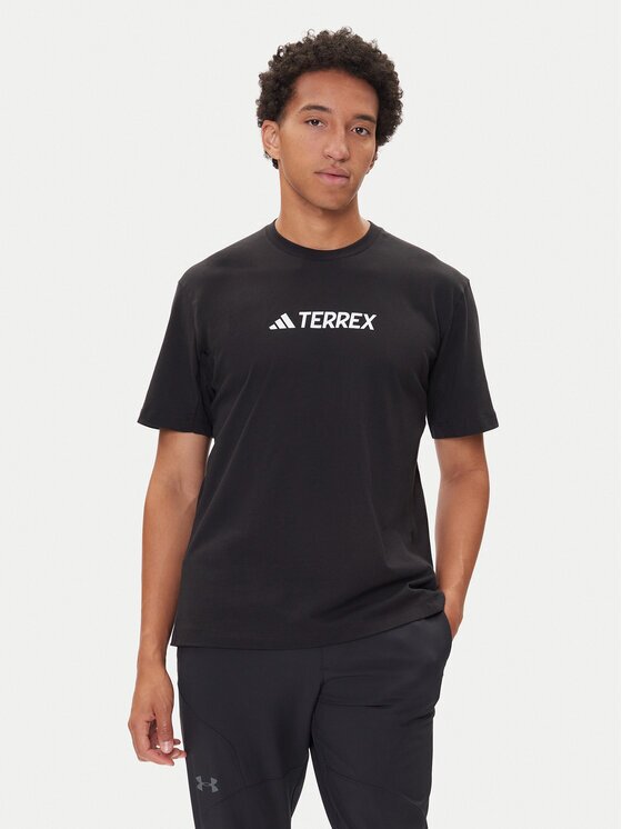 adidas Тишърт Terrex Classic Logo JF9143 Черен Regular Fit
