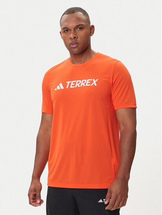 adidas Тишърт Terrex Multi Climacool Logo Tech JI9236 Оранжев Regular Fit