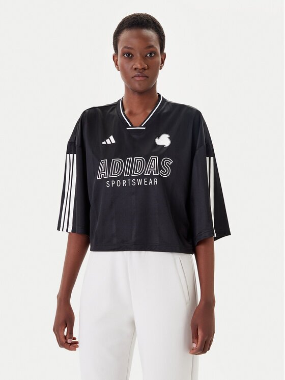 adidas Тишърт Tiro Cut 3-Stripes JG4097 Oversize