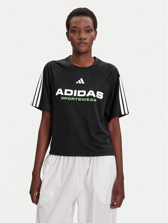 adidas Тишърт Tiro x Common Goal Jacquard JL9212 Черен Loose Fit