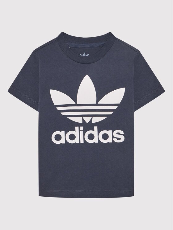 adidas Тишърт Trefoil HE2190 Тъмносин Regular Fit