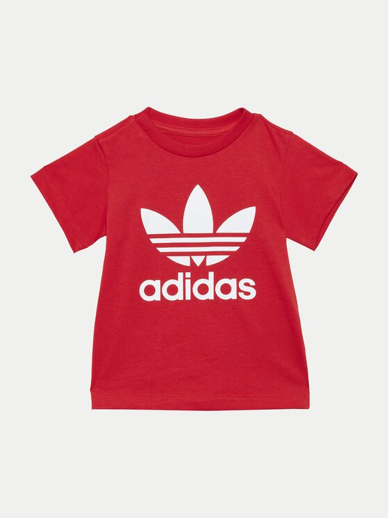 adidas Тишърт Trefoil IX5115 Червен Regular Fit
