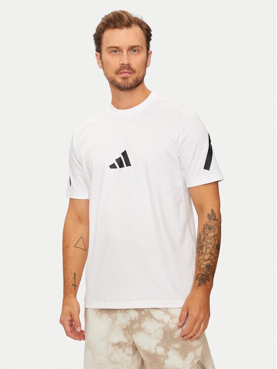 adidas Тишърт Z.N.E. JE3078 Бял Regular Fit