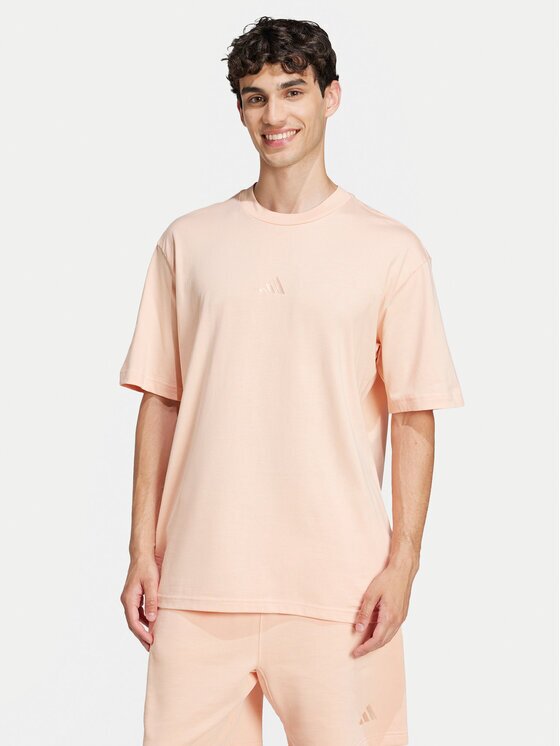 adidas Тишърт Zwide Graphic JD5828 Коралов Loose Fit