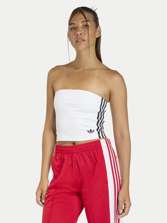 adidas топ 3-Stripes KD6235 Бял Slim Fit