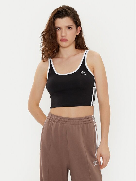 adidas топ adicolor 3-Stripes JD4612 Черен Slim Fit