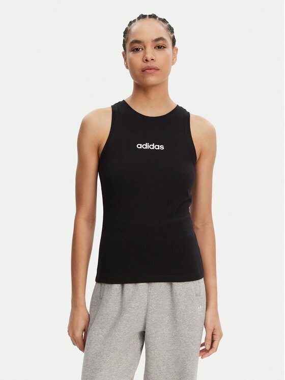 adidas топ Essentials Linear JC5798 Черен Slim Fit