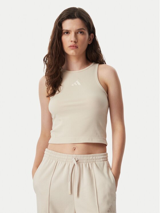adidas топ Kit Small Logo Rib Tank KS7834 Slim Fit