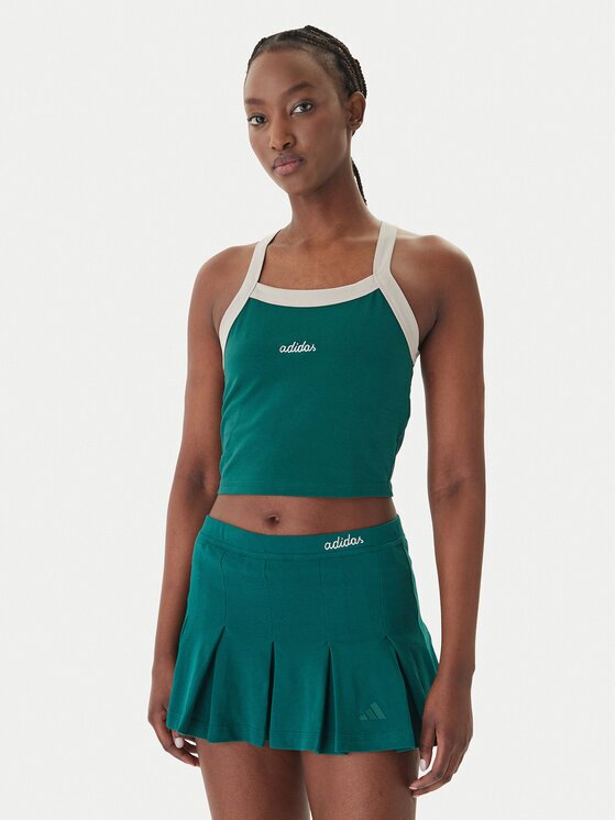 adidas топ Seasonal Essentials Colorpop JZ0195 Зелен Slim Fit