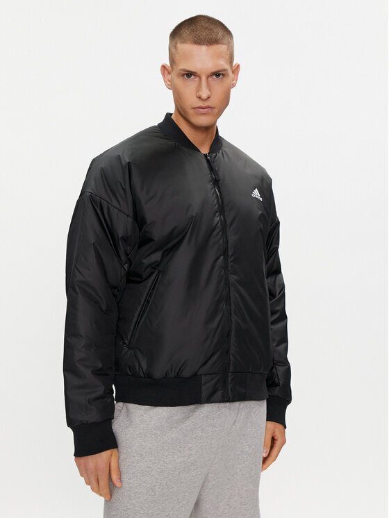 adidas Яке бомбър Brand Love Bomber IK0526 Черен Regular Fit