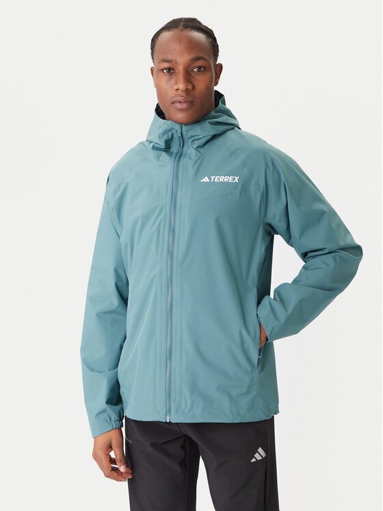 adidas Яке за дъжд Terrex Multi 2L RAIN.RDY JL9774 Зелен Regular Fit