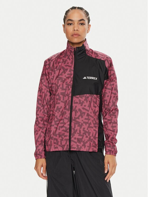 adidas Яке за джогинг Terrex Trail Running IM8143 Розов Regular Fit