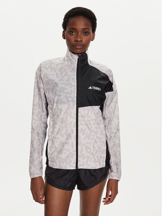 adidas Яке за джогинг Terrex Trail Running IW9245 Екрю Regular Fit