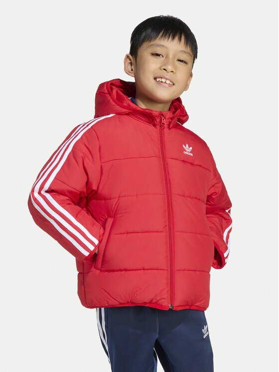 adidas Зимно яке adicolor JV8550 Червен Loose Fit