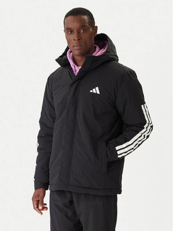 adidas Зимно яке Climawarm 3-Stripes JY8303 Черен Regular Fit