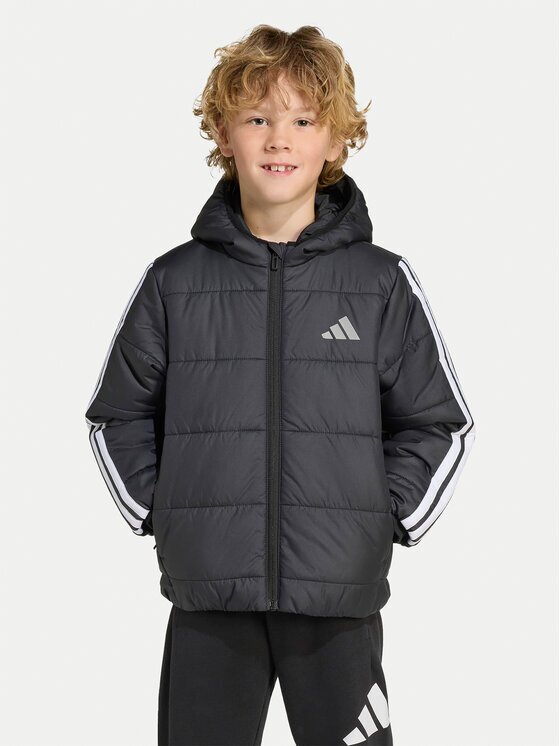 adidas Зимно яке Essentials 3-Stripes JW2443 Черен Regular Fit
