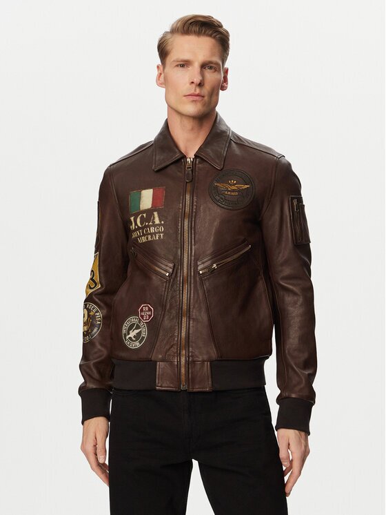 Aeronautica Militare Кожено яке 261PN5056U100839 Regular Fit