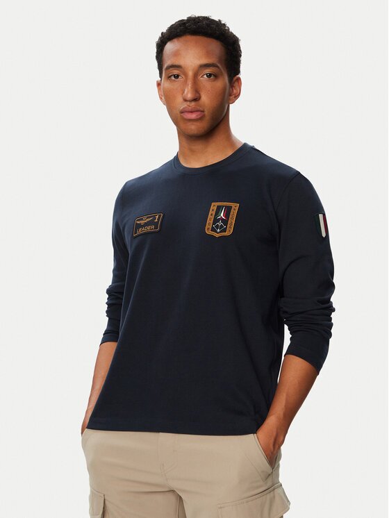 Aeronautica Militare Тениска с дълъг ръкав 262TS2568UJ00703 Regular Fit
