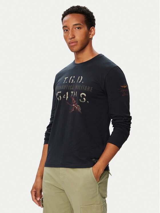 Aeronautica Militare Тениска с дълъг ръкав 262TS2569UJ00641 Regular Fit