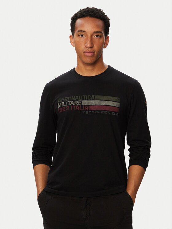 Aeronautica Militare Тениска с дълъг ръкав 262TS2571UJ00641 Regular Fit