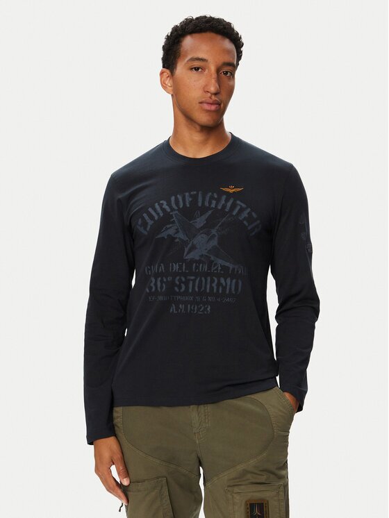 Aeronautica Militare Тениска с дълъг ръкав 262TS2584UJ00750 Regular Fit