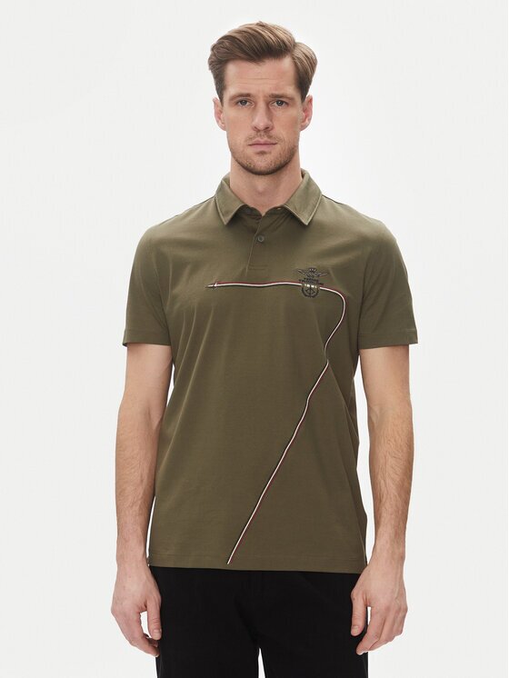 Aeronautica Militare Тениска с яка и копчета 251PO1862J682 Regular Fit