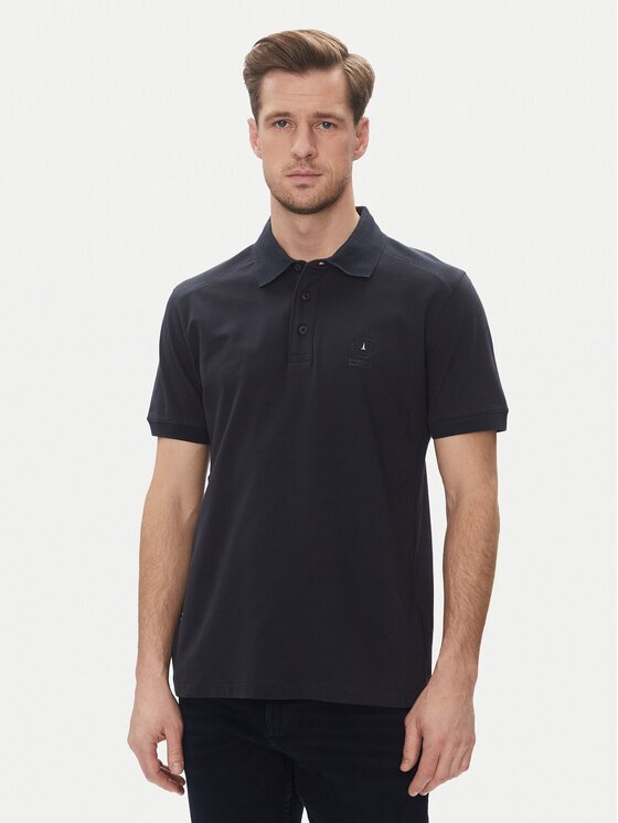 Aeronautica Militare Тениска с яка и копчета 251PO1868P347 Тъмносин Regular Fit