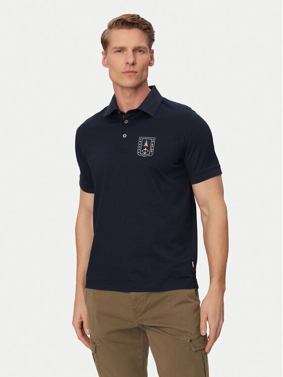 Aeronautica Militare Тениска с яка и копчета 261PO1917UJ00682 Regular Fit