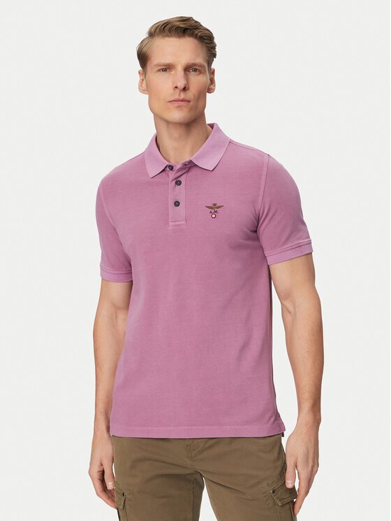 Aeronautica Militare Тениска с яка и копчета 261PO1925UP00406 Regular Fit