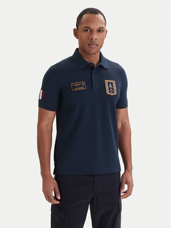 Aeronautica Militare Тениска с яка и копчета 261PO1927UP00191 Regular Fit