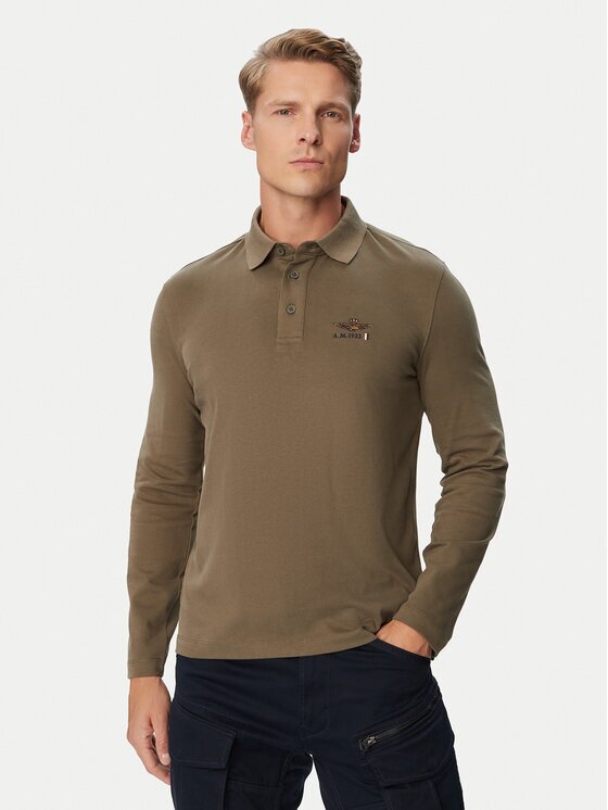 Aeronautica Militare Тениска с яка и копчета 262PO1947UJ00703 Regular Fit