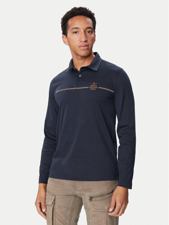 Aeronautica Militare Тениска с яка и копчета 262PO1949UJ00663 Regular Fit