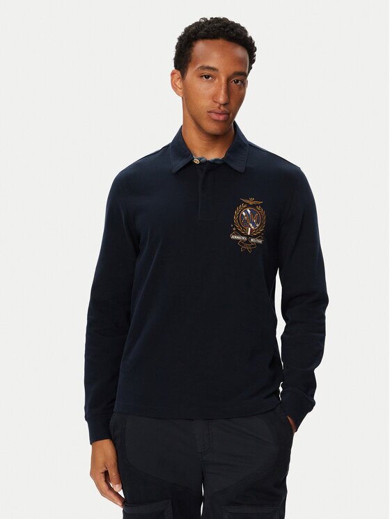 Aeronautica Militare Тениска с яка и копчета 262PO1954UJ00752 Regular Fit
