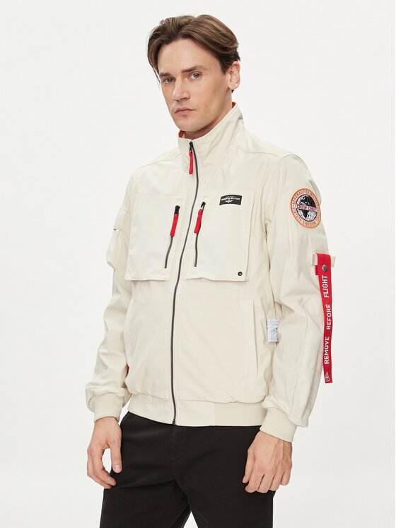 Aeronautica Militare Яке бомбър 241AB2152CT3260 Екрю Regular Fit