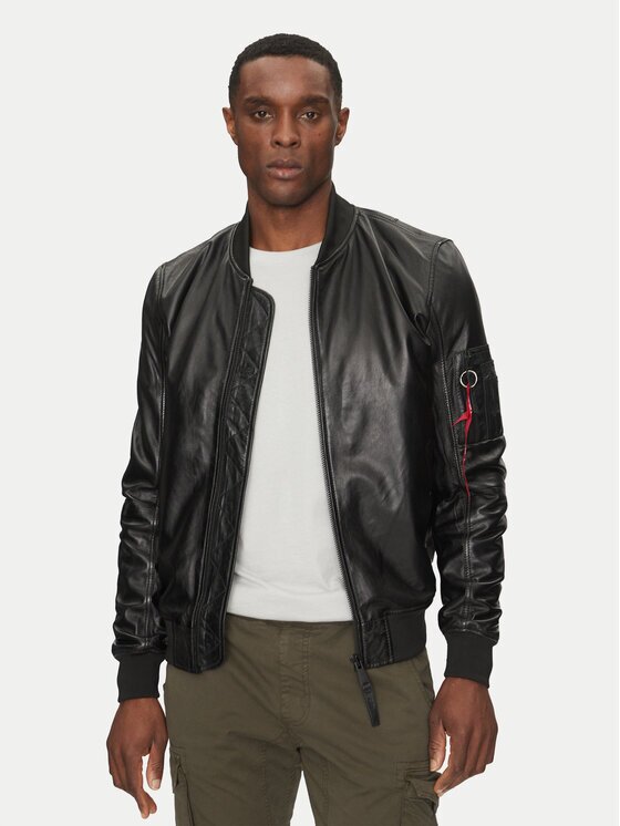 Alpha Industries Кожено яке Ma-1 156141 Slim Fit