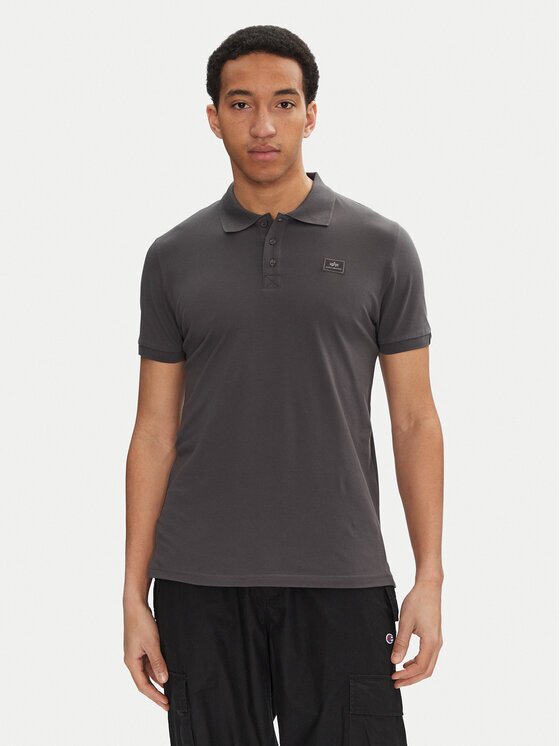 Alpha Industries Тениска с яка и копчета X-Fit 136600 Regular Fit