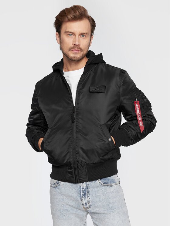 Alpha Industries Яке бомбър MA-1 Zip Hood Back Print 128113 Regular Fit