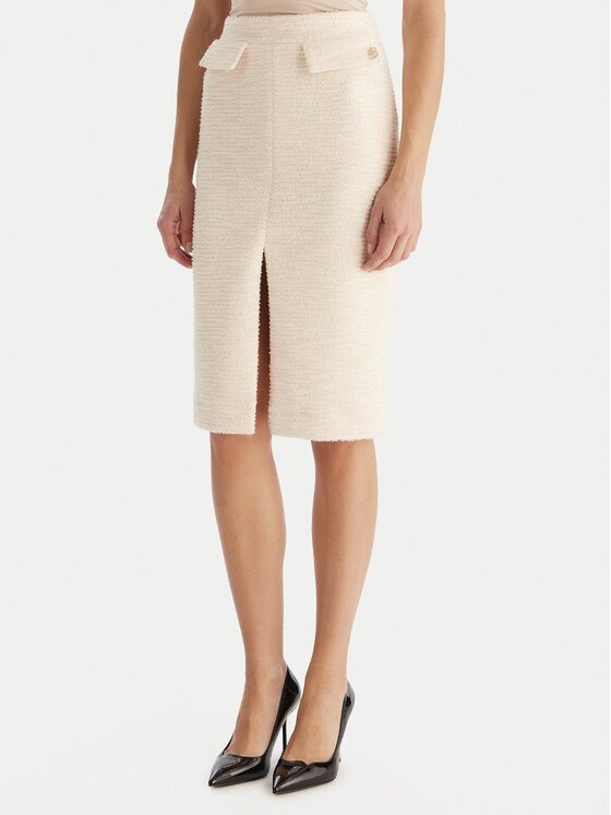 Babylon Миди пола S00601 Екрю Regular Fit