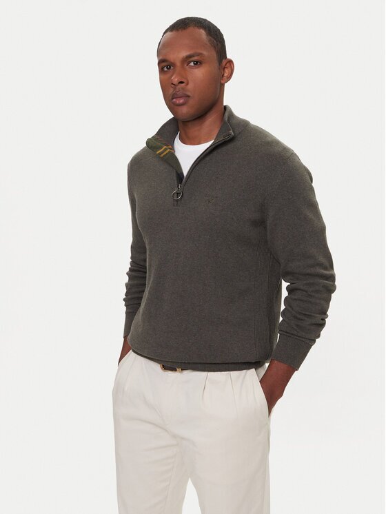 Barbour Пуловер Half Zip MKN1074GY52 Regular Fit