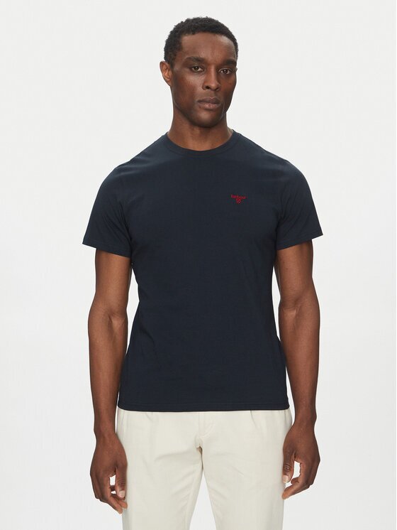 Barbour Тишърт Essential Sports MTS0331WH11 Tailored Fit