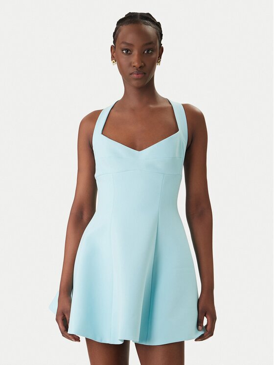 Bardot Коктейлна рокля Deserae Halter Neck 60380DB Светлосиньо Regular Fit