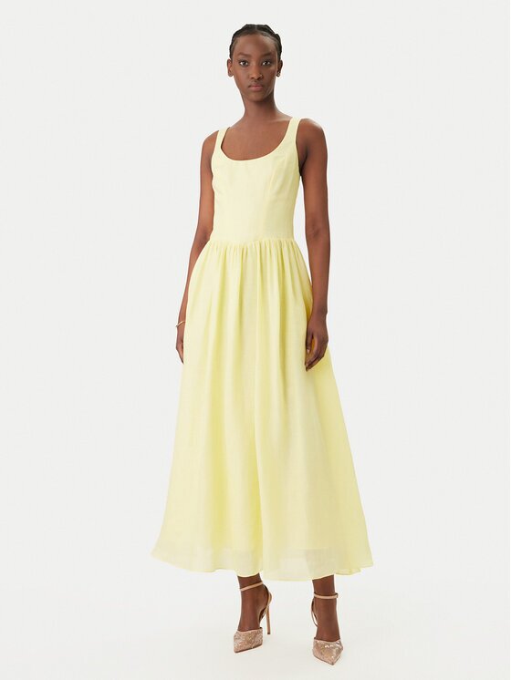 Bardot Коктейлна рокля Lawrence Scoop Neck 60309DB Жълт Regular Fit