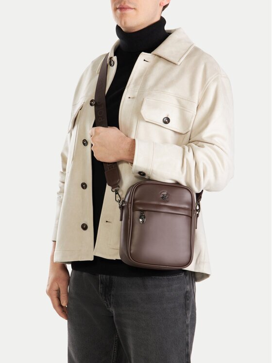 Beverly Hills Polo Club Мъжка чантичка CWBEO-BHPC-L-018-07 Тъмнокафяв