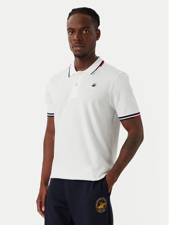Beverly Hills Polo Club Тениска с яка и копчета P-SS26M-P2525 Regular Fit