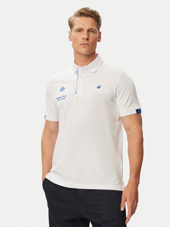 Beverly Hills Polo Club Тениска с яка и копчета P-SS26M-P2770 Regular Fit